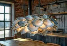 Comment fabriquer une lampe suspendue avec des coquilles d’huîtres recyclées?